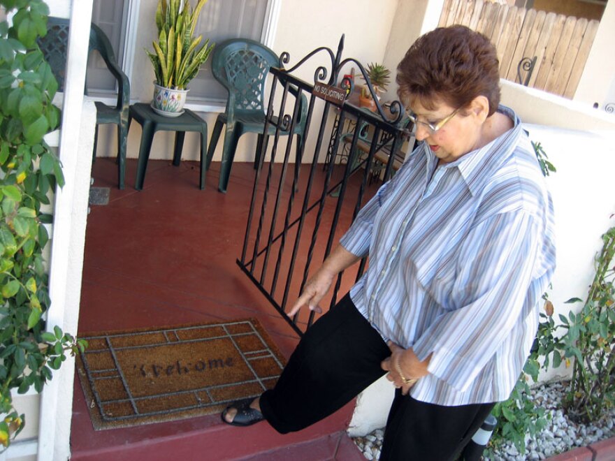 Anne Bielucke says rain floods her street nearly three feet high about every 10 years. Public officials announced a new drain project they say will solve the problem. Bielucke's lived in the same house near Termino Avenue and Anaheim Street for 40years. About 15 years ago waters nearly reached the windows of her grandson's new car parked outside her house. The car was damaged beyond repair.