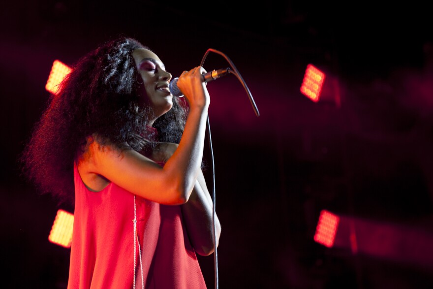 Solange Knowles performs at the FYF Fest in Los Angeles.