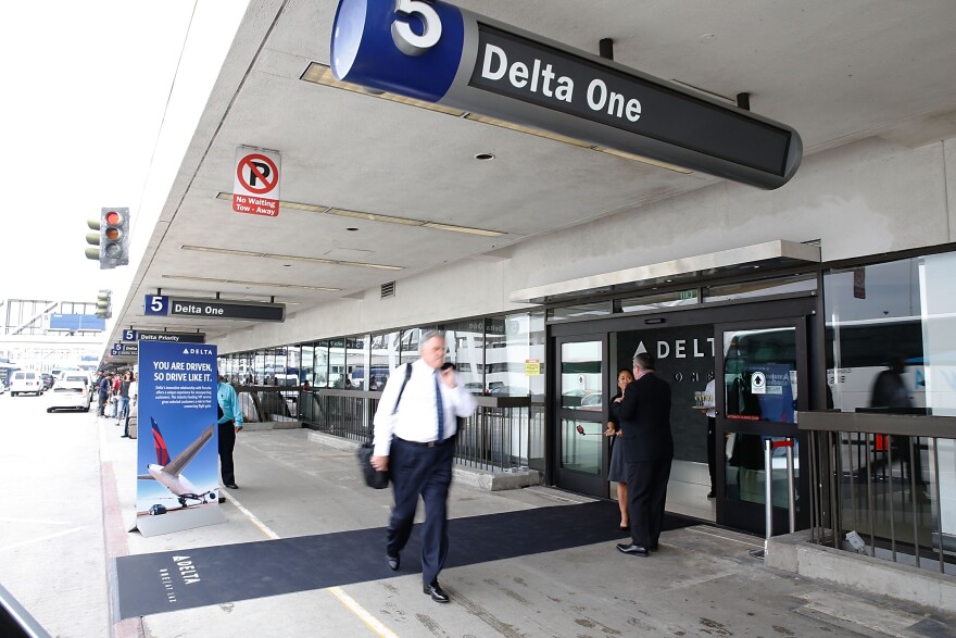 LOS ANGELES, CA - JUNE 10:  A general view of the outside of Delta One as Delta Air Lines Unveils $229-Million Dollar Enhancement Of LAX Terminal 5 at LAX Airport on June 10, 2015 in Los Angeles, California.  (Photo by Joe Scarnici/Getty Images for Delta Air Lines)
