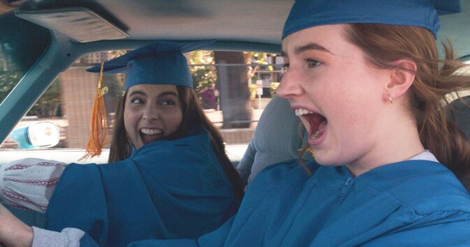 Kaitlyn Dever and Beanie Feldstein in Booksmart