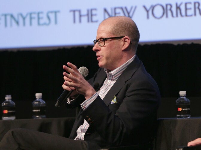 NEW YORK, NY - OCTOBER 08:  Author Max Boot speaks onstage during The New Yorker Festival 2016 - 'President Trump: Life As We May Know It,' featuring Max Boot, Amy Davidson, Roger Stone, and Sean Wilentz in conversation with Evan Osnos at MasterCard Stage at SVA Theatre on October 8, 2016 in New York City.  (Photo by Anna Webber/Getty Images for The New Yorker)