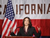 California Attorney General Kamala Harris gives her first news conference in Los Angeles on Tuesday, Nov. 30, 2010. Republican Steve Cooley conceded the California attorney general's race to Democrat Harris last week, giving Democrats a sweep of all statewide offices and ushering in the first woman and first minority elected to the post.
