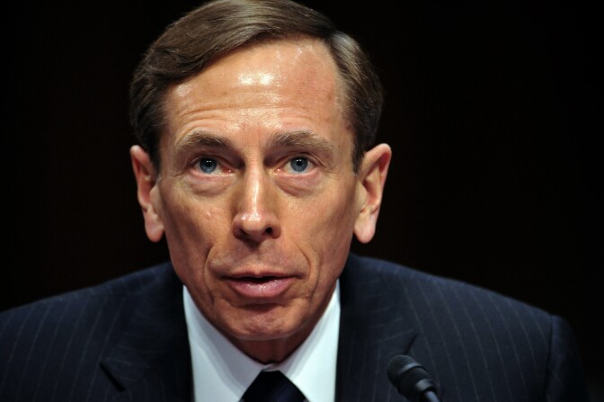 CIA Director David Petraeus, testifies before the US Senate Intelligence Committee during a full committee hearing on "World Wide Threats."  on January 31, 2012 on Capitol Hill in Washington, DC.
