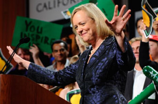 California Republican gubernatorial candidate and former eBay CEO Meg Whitman concedes to governor elect to Jerry Brown during a campaign party on November 2, 2010 in Universal City, California.