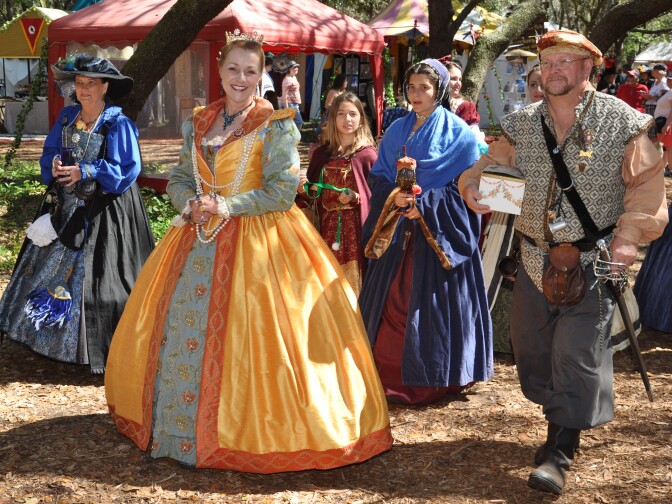 Queen Katherine and her court at the 2014 Bay Area Renaissance Festival.
