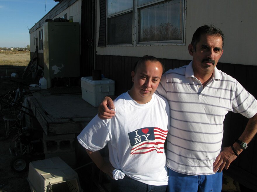 Herbie Rodriguez and his daughter, Erica, say the well water at their home in Dexter, N.M., has been contaminated by dairy runoff.