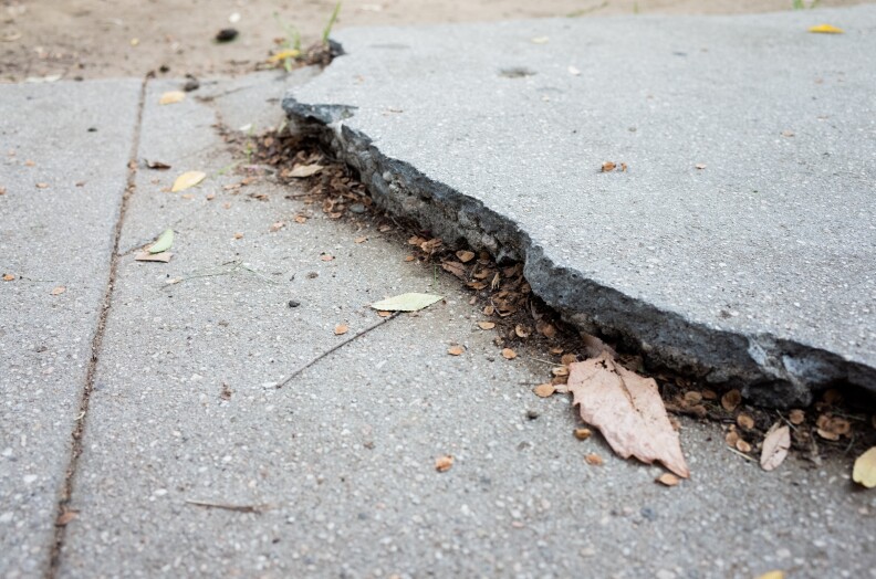 cracked sidewalk