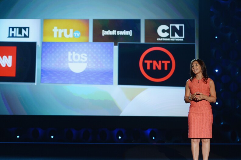 Donna Speciale speaks onstage at the TBS / TNT Upfront 2014 at The Theater at Madison Square Garden on May 14, 2014 in New York City.  