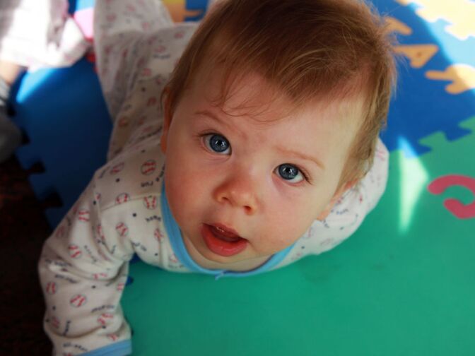 Sawyer at nine months old in May 2010.