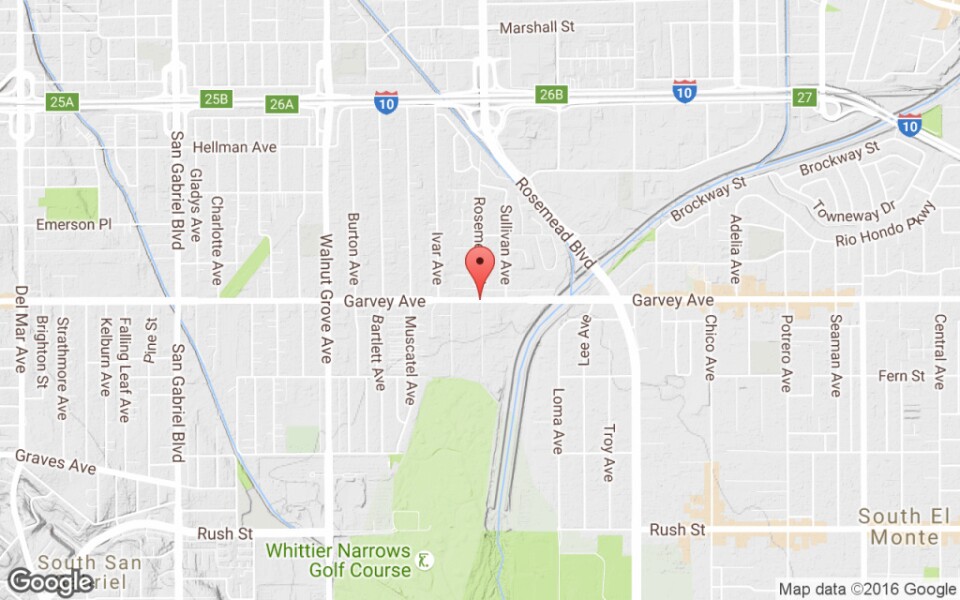 An unnamed suspect assaulted a parking enforcement officer and stole her vehicle near Garvey Avenue and Rosemead Place in Rosemead, California.