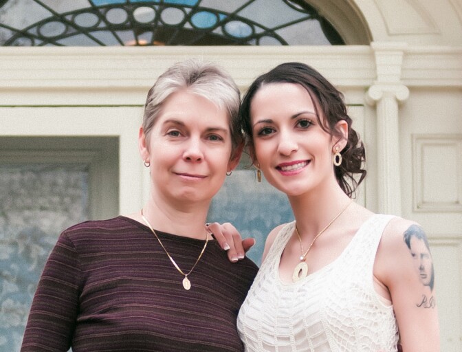 Clare Dunkle and her daughter Elena Dunkle (L to R).