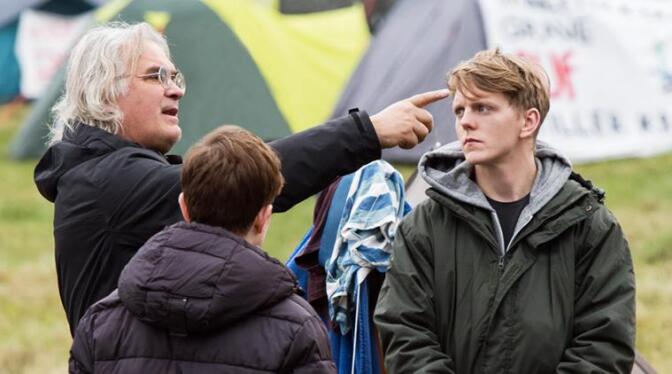 Director Paul Greengrass on the set of "22 July."