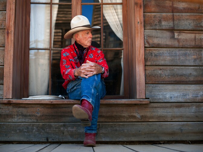 Seventy-seven-year-old Jim Downsley of Chatsworth has been roping since he was 9 years old. Downsley was first inspired to learn roping in 1947 by Montie Montana, who performed at the Rose Parade every year. "Now kids have videos and CDs," he said, "it used to be if you went to the rodeo that was the only time you saw it."