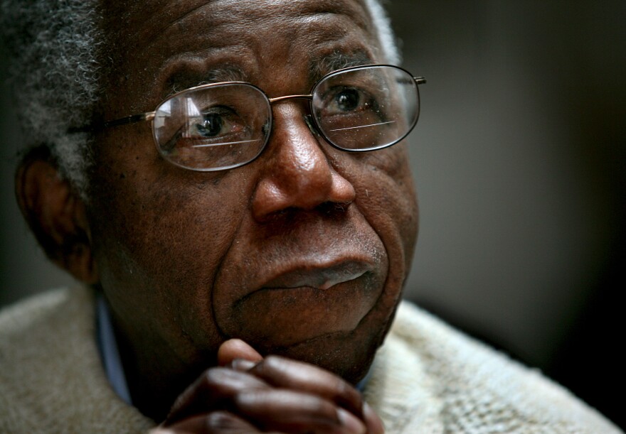 Chinua Achebe, Nigerian-born novelist and poet speaks about his works and his life at his home on the campus of Bard College in 2008.