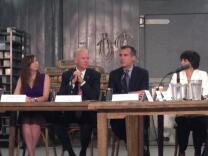 Vice President Joe Biden and Mayor Eric Garcetti met with small business owners and members of Congress in Los Angeles to discuss efforts to increase the minimum wage. 