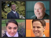 (Left to right, top to bottom) 2018 candidates for California Superintendent of Public Instruction Tony Thurmond, Steven Ireland, Lily Plosky, Marshall Tuck. 