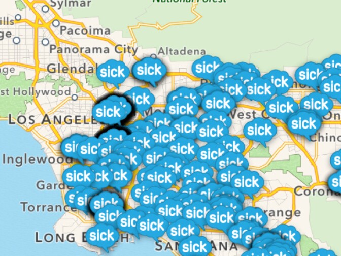 Sickweather map