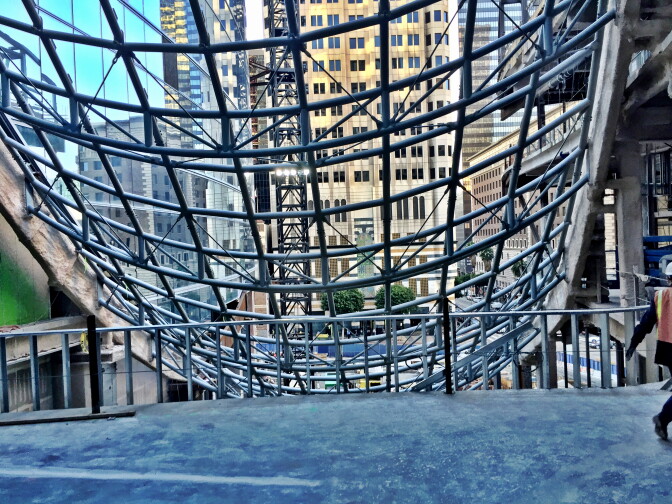 Inside the under-construction Wilshire Grand in Downtown Los Angeles