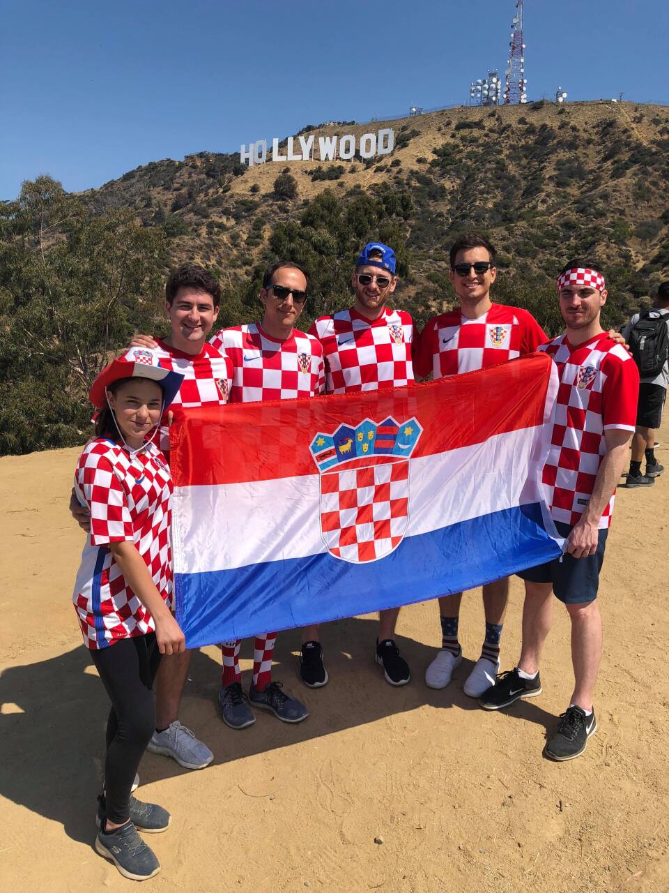 Croatian soccer fans with the L.A. Croatians or 'L.A. Vatreni' fan group are looking forward to the World Cup final. (Photo by Los Angeles Croatians)