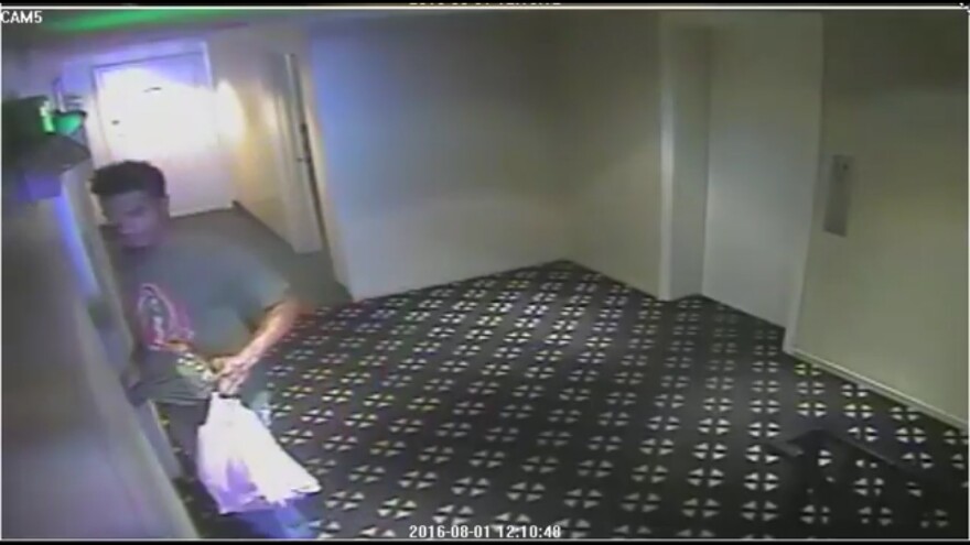 The suspect was initially seen in video of two assaults of women in their apartments on Aug. 1, 2016.