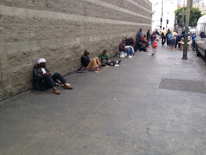 During the day, Skid Row sidewalks are one of the few places people can rest.
