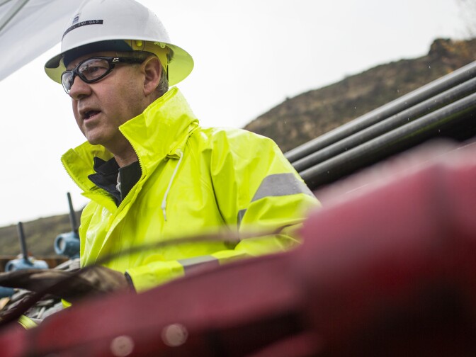 Alan Walker, petroleum engineer at Department of Conservation's Division of Oil, Gas and Geothermal Resources, explains new inner tubing at the Aliso Canyon Natural Gas Storage Facility near Porter Ranch on Thursday, Jan. 12, 2017. The tubing is one of several safety enhancements being made at the facility following a massive natural-gas leak at the facility in 2015.