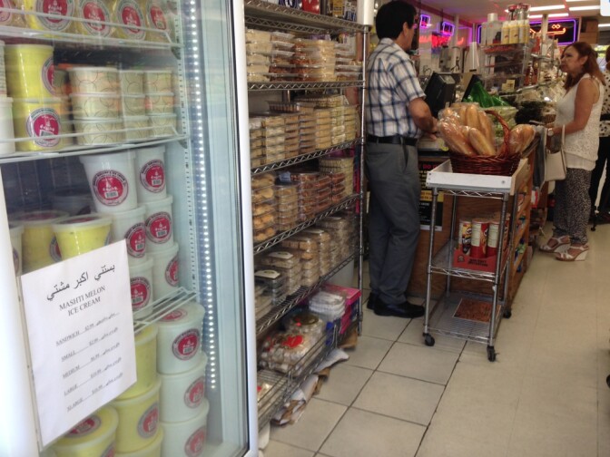 Inside an Iranian-American grocery store on Westwood Boulevard in Los Angeles.