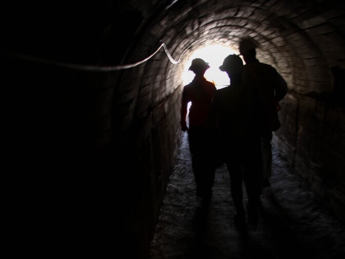 Portions of the Maclay Highline built in 1915 are being reinforced in Sylmar, California on July 19, 2017.