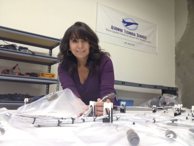 Velma Searcy started Aerowire 2 years ago after 30 years of work as an aerospace engineer