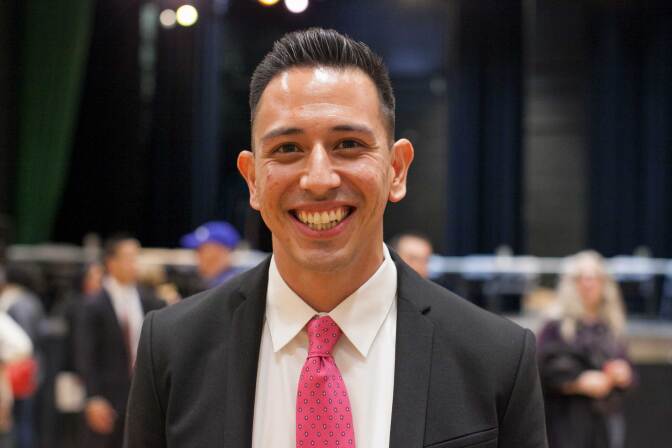 Raymond Meza at the 34th Congressional District Candidate Forum at Eagle Rock High School on Wednesday, Mar. 23, 2017.  