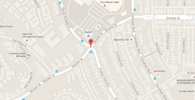 Officers were responding to robbery call in the 3700 block of Santa Rosalia Dr. in South LA before shooting a woman who fit the description of the suspect. 
