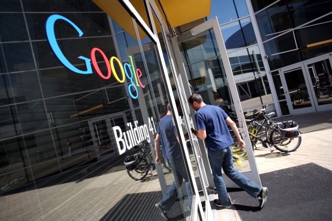 The Google logo is seen at the Google headquarters in Mountain View, California. on September 2, 2011.    AFP PHOTO/KIMIHIRO HOSHINO (Photo credit should read KIMIHIRO HOSHINO/AFP/Getty Images)