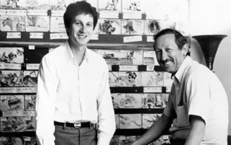 Peter Schneider and Roy Disney