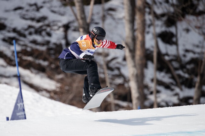 Snowboarding Paralympian Mike Shea competes Monday in snowboard-cross at the Pyeonchang winter games.