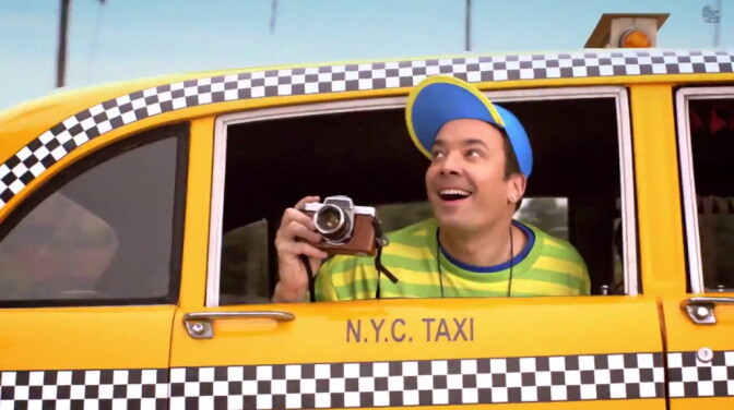 Screenshot from Jimmy Fallon's parody of the "Fresh Prince" to kick of "The Tonight Show's" week in Los Angeles.