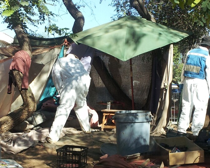 A major clean up of the Arroyo Seco riverbed took place near South Pasadena in August 2014.