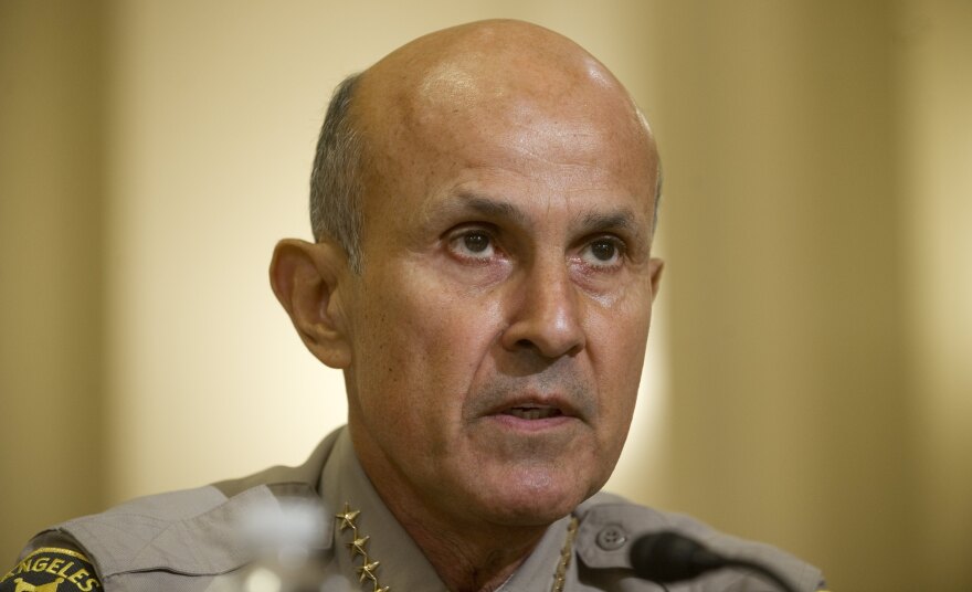 Leroy Baca, Sheriff of Los Angeles County, testifies before the Committee on Homeland Security holds the first in a series of hearings on radicalization in the American Muslim community, on Capitol Hill in Washington, DC, March 10, 2011. 