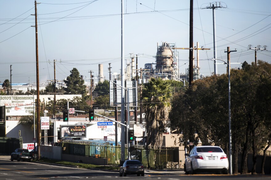 A refinery seen from the Pacific Coast Highway at Sanford Avenue in Wilmington on Tuesday afternoon, Jan. 31, 2017.
