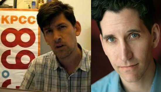 (L-R) The real John Rabe and the actor who plays him in "The End of the Tour," Dan John Miller