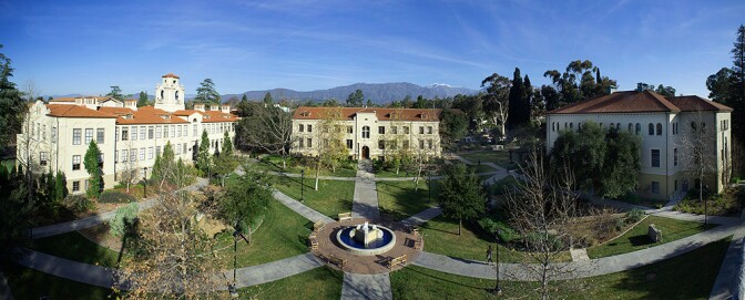 The Peter Stanley Academic Quad was completed in 2008. It is surrounded by three of Pomona College's historic academic buildings: Pearsons (1898), Mason (1923) and Crookshank (1922).