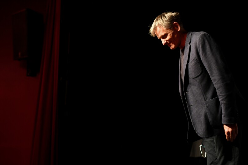 LYON, FRANCE - OCTOBER 12: Viggo Mortensen attends a Master Class at the 12th Film Festival Lumiere on October 12, 2020 in Lyon, France. (Photo by Olivier Chassignole - PLS Pool/Getty Images).