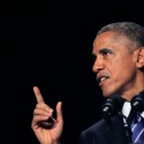 WASHINGTON, DC - FEBRUARY 5:  U.S. President Barack Obama speaks during the National Prayer Breakfast February 5, 2015 in Washington, DC.  Obama reportedly spoke about groups like ISIS distorting religion and calling the Islamic terror group a "death cult."  (Photo by Dennis Brack-Pool/Getty Images)