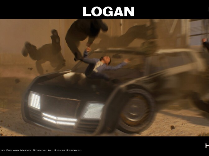 Pre-visualization of a scene from the movie "Logan."