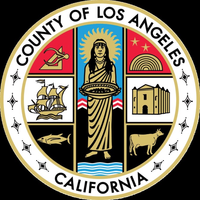 The current seal of Los Angeles County, California, e.g. "L.A. County seal", adopted by the Los Angeles County Board of Supervisors in September 2004.