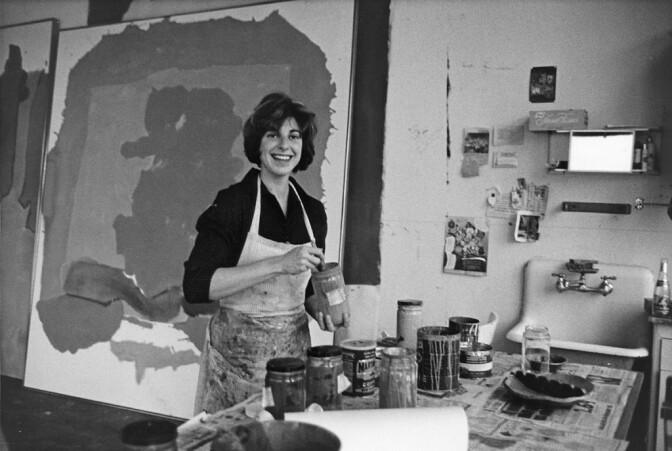 Frankenthaler in her studio at East 83rd Street and Third Avenue, New York, 1964.