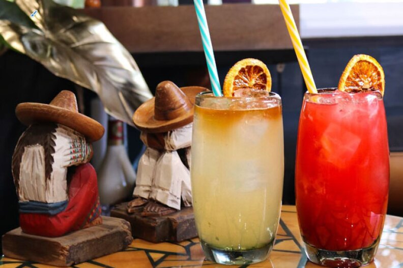 A photo of two beverages.