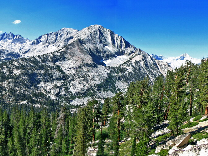 A panoramic photo of Deerhorn Mountain, where Pomona College professor Alfred Kwok was found dead.