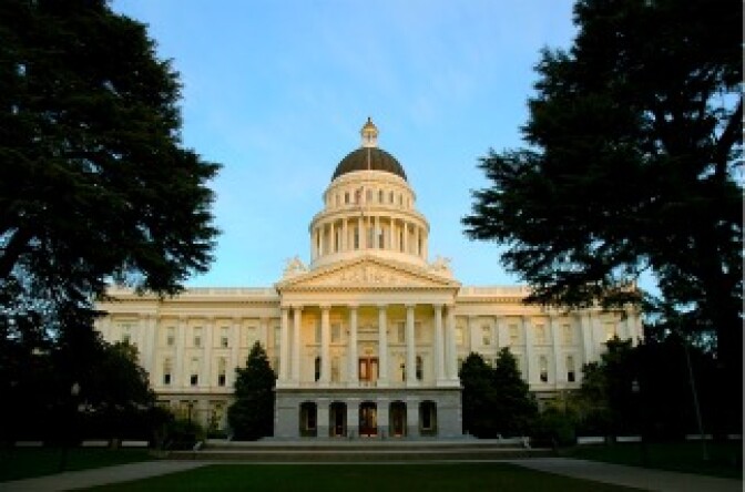 The California State Capitol Building in Sacramento, CA. 