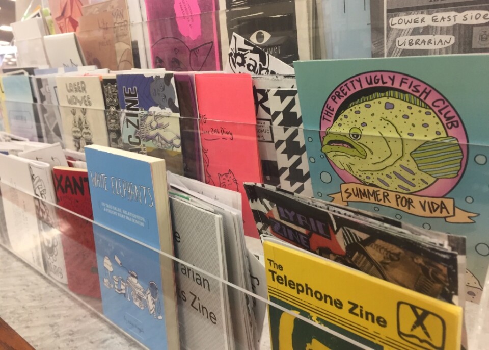 "The Pretty Ugly Fish Club," and other zines from the collection at the Main Library in Long Beach.