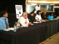 Members of The Sound Strike, a coalition of musicians and artist who intend to boycott Arizona over that state's anti-immigration law.